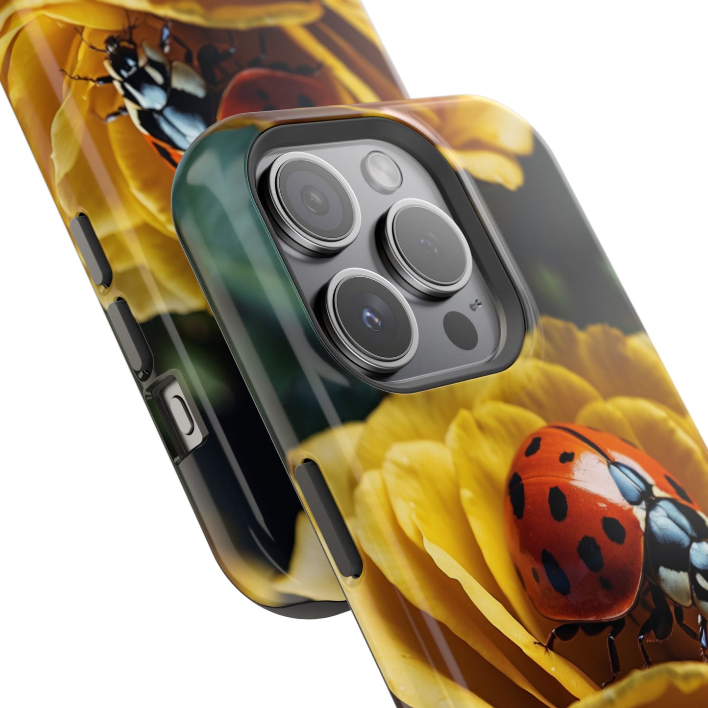 MagSafe iPhone Case: Ladybug on Yellow Petals