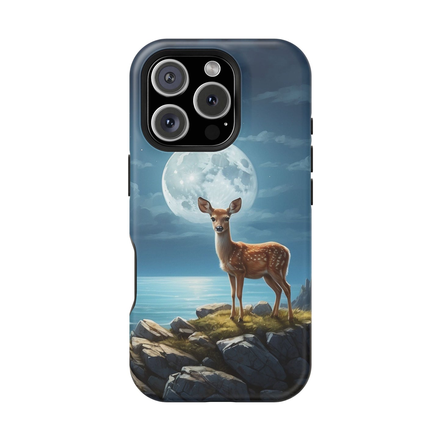 Enchanted Fawn Under the Moonlit Sky MagSafe iPhone Case