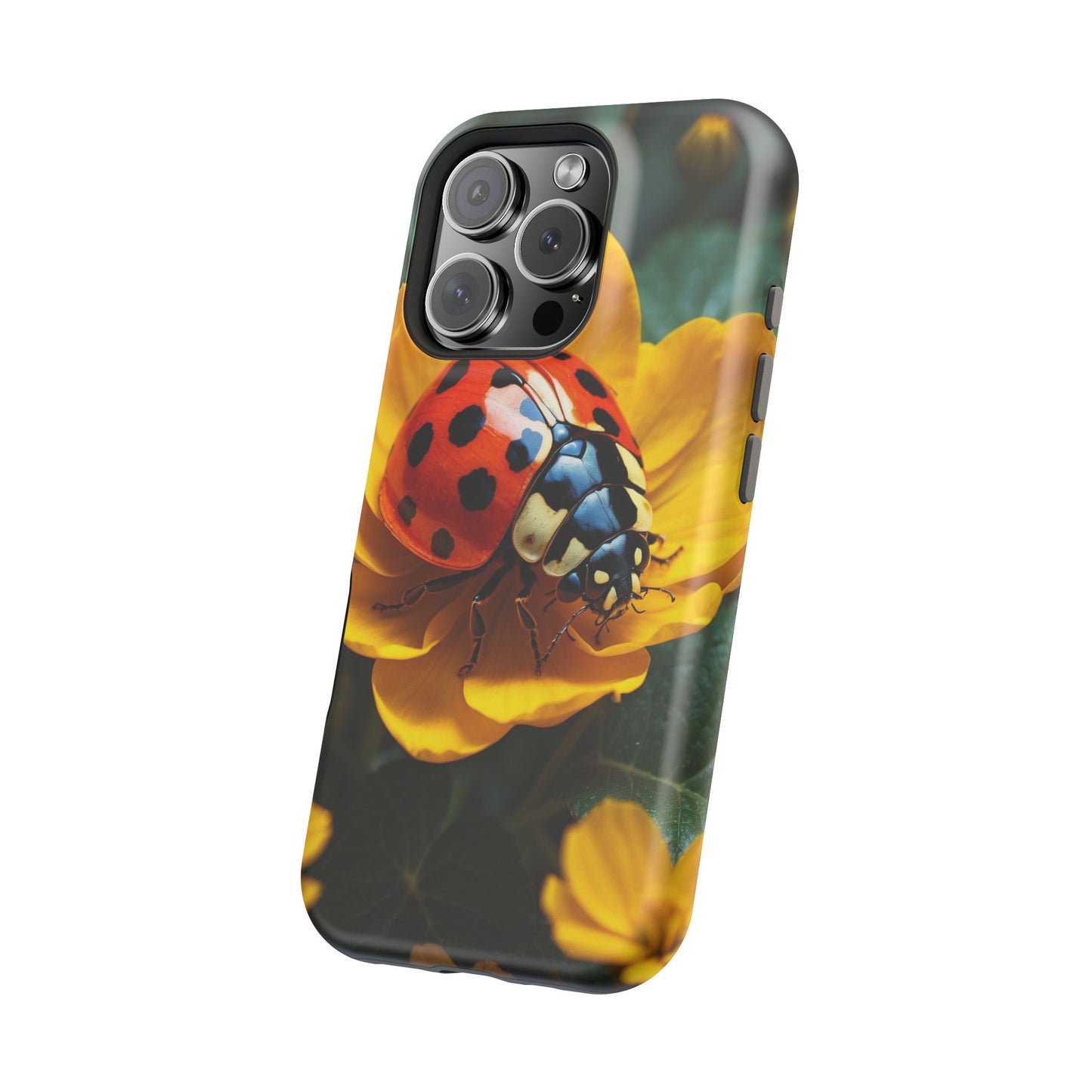 Yellow Blossoms with Bug Accent - MagSafe iPhone Case