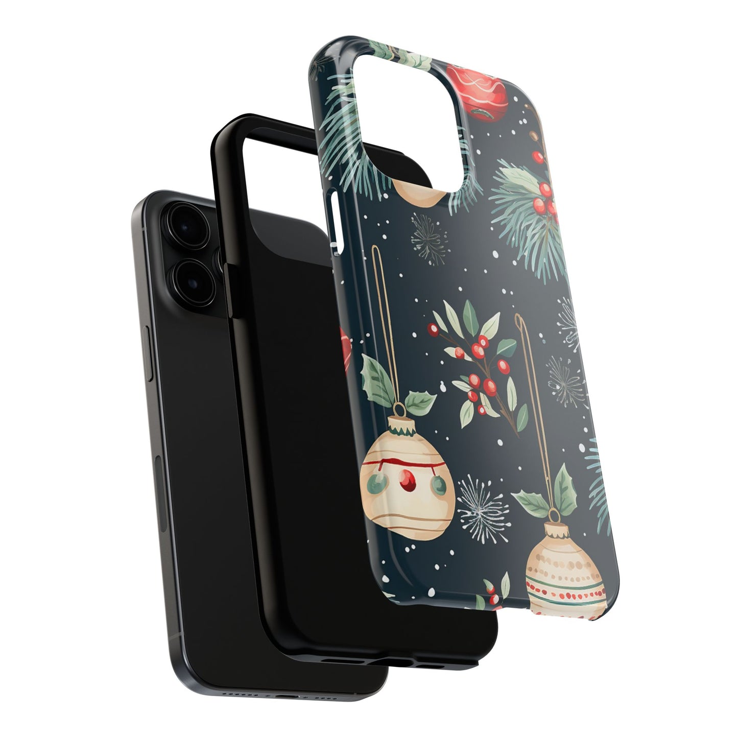 Elegant Christmas Ornaments and Pine - iPhone Series Case