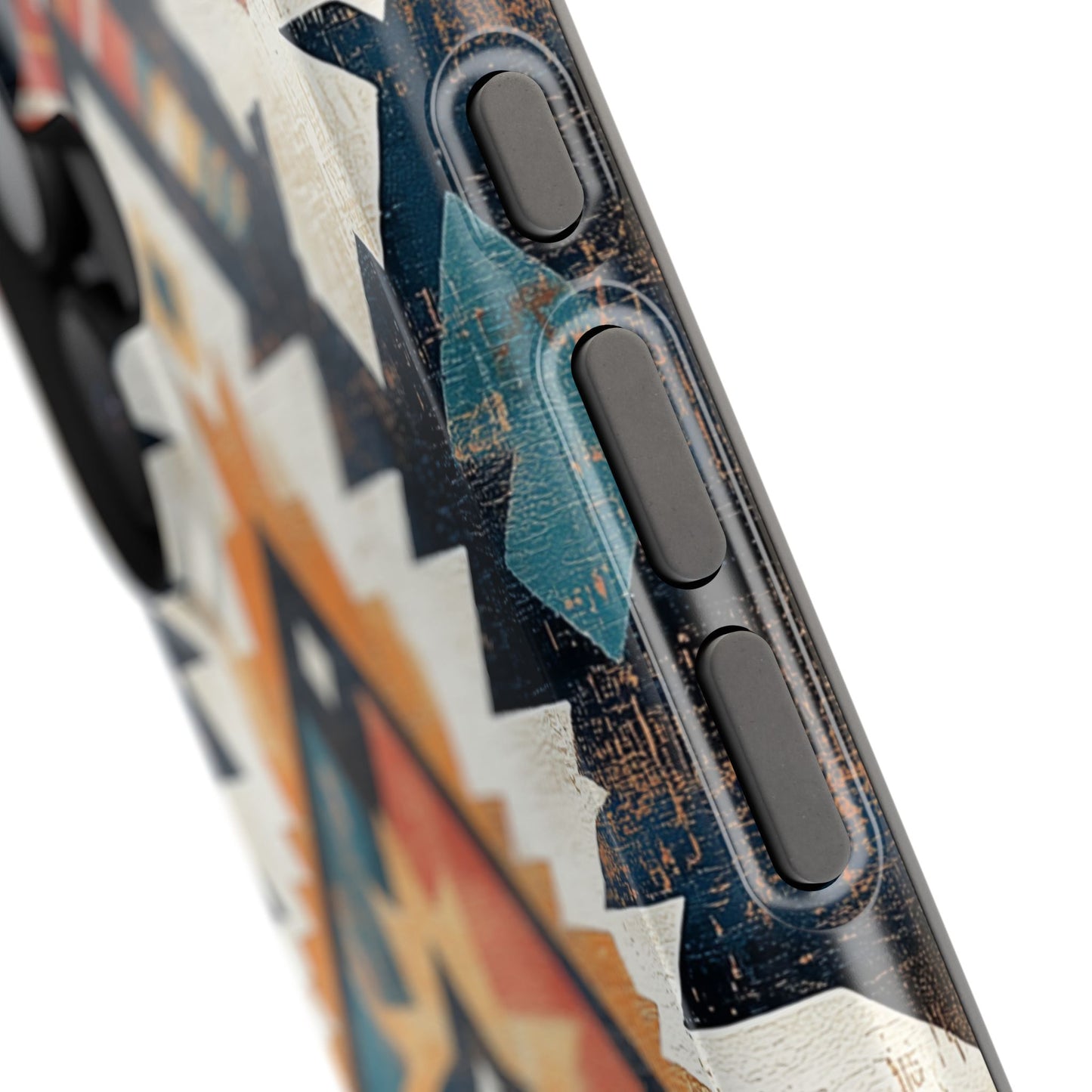 Vintage Southwestern Diamond Tough MagSafe iPhone Case – Rustic Tribal Design, Dual-Layer Protection