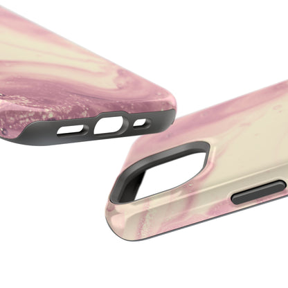 Blush Marble Glow – MagSafe Case with Pink & Rose Gold Marble Design