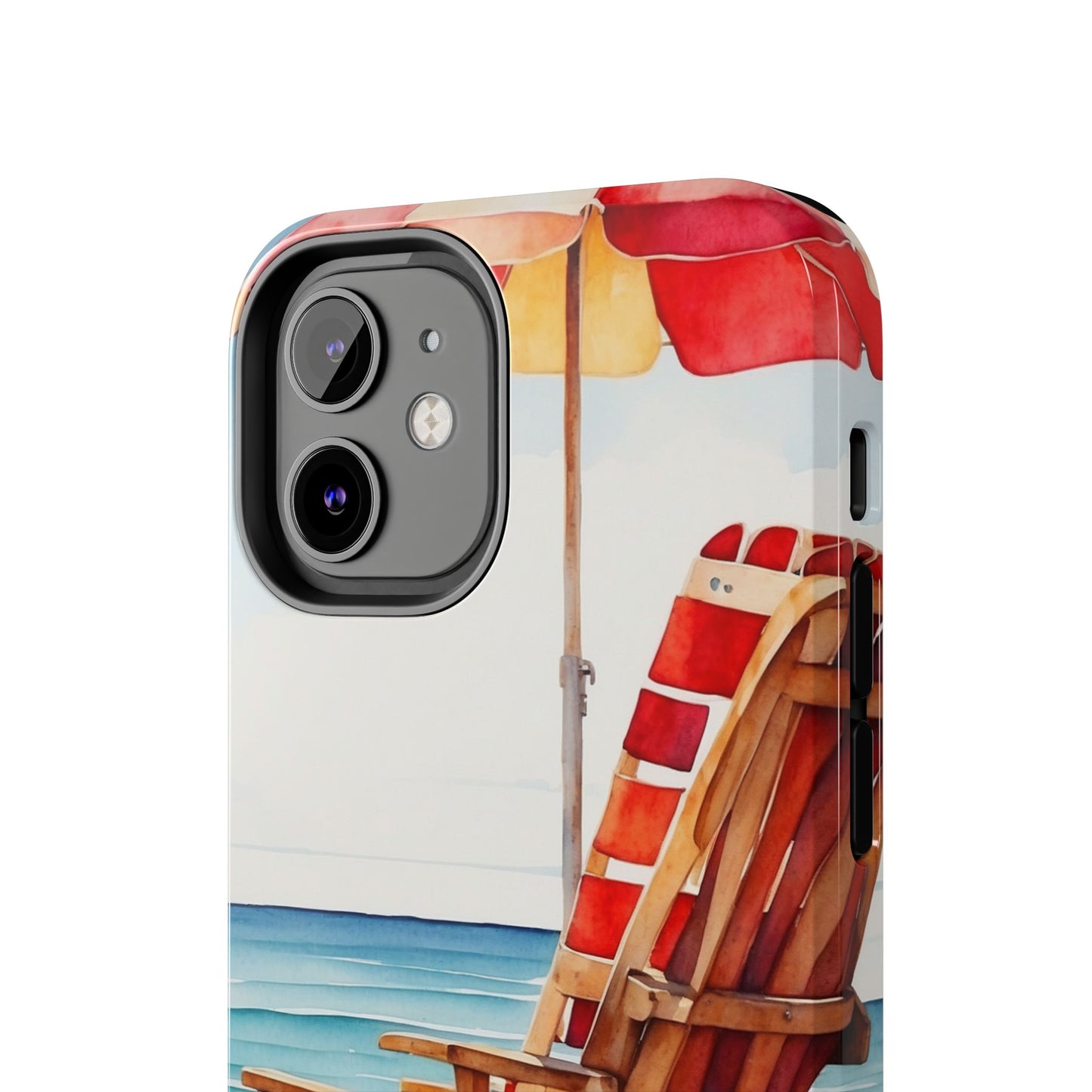 Beach Bliss iPhone Series Case – Relaxing Seaside Chair and Umbrella Design