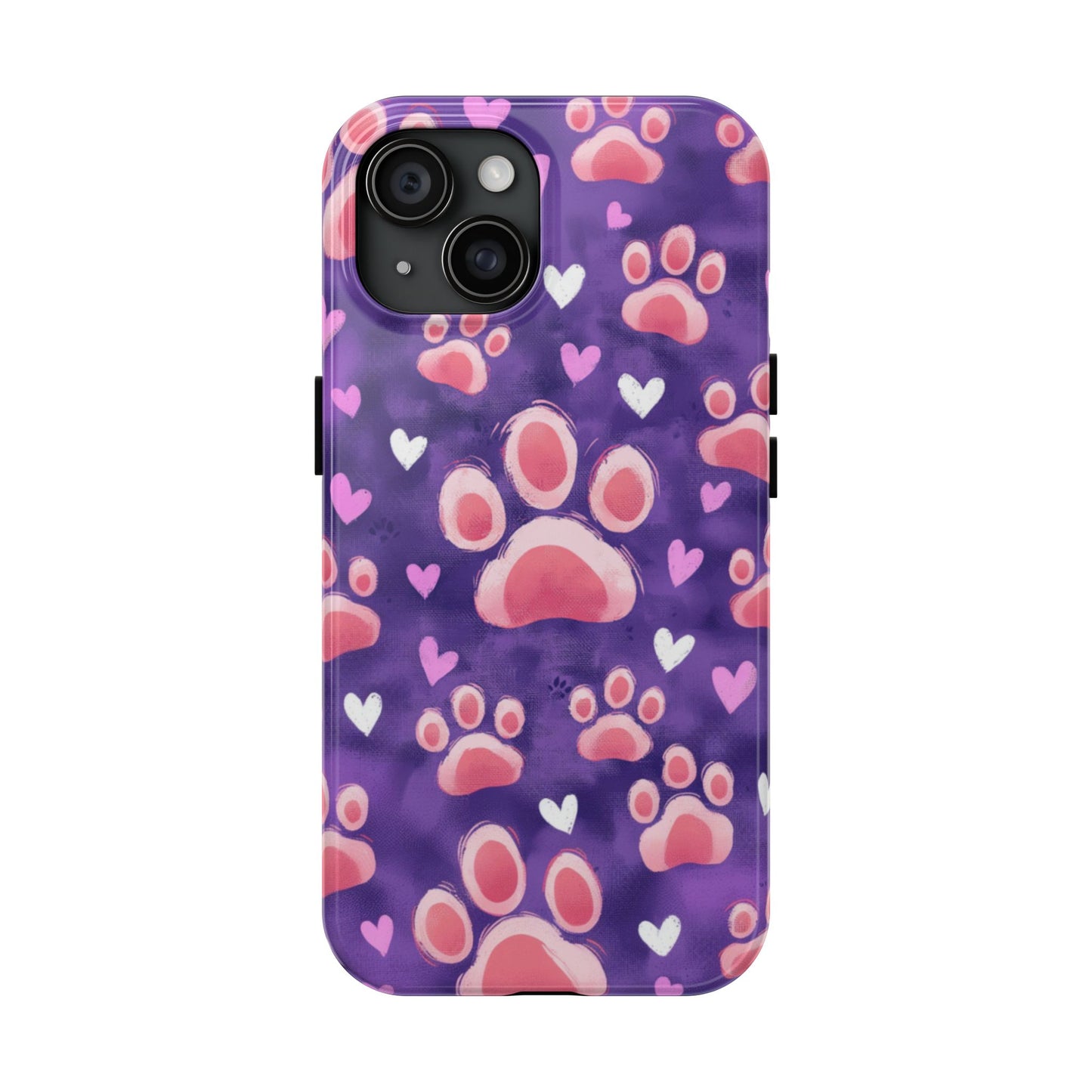 Bold Paw Print iPhone Case - Vibrant Pet-Themed Protective Cover