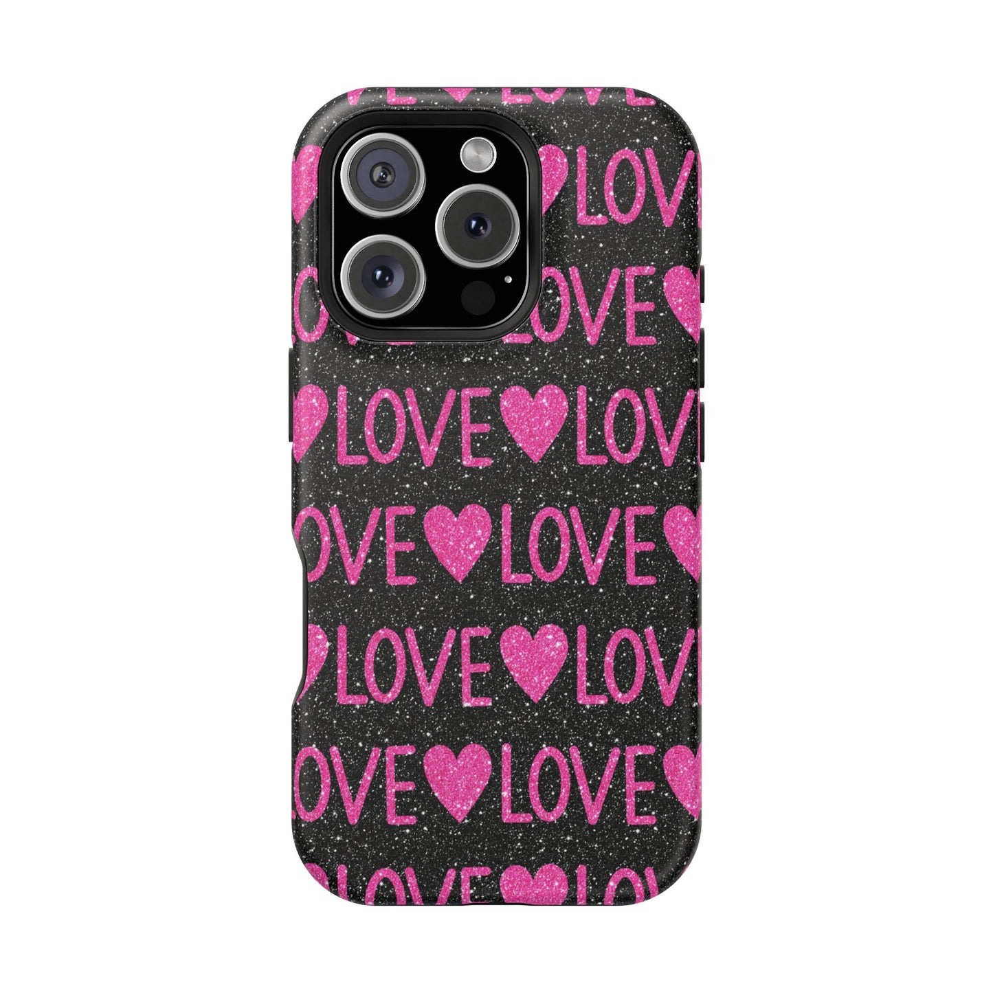 Pink Glitter Love MagSafe Case