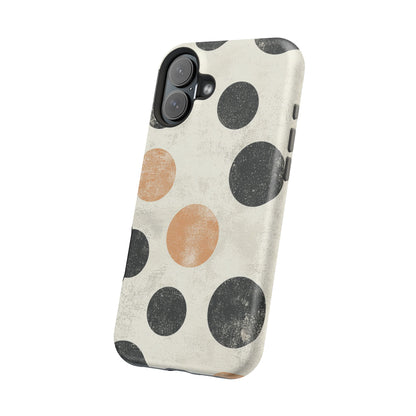 Vintage Polka Dot MagSafe iPhone Case - Retro Abstract Protective Cover