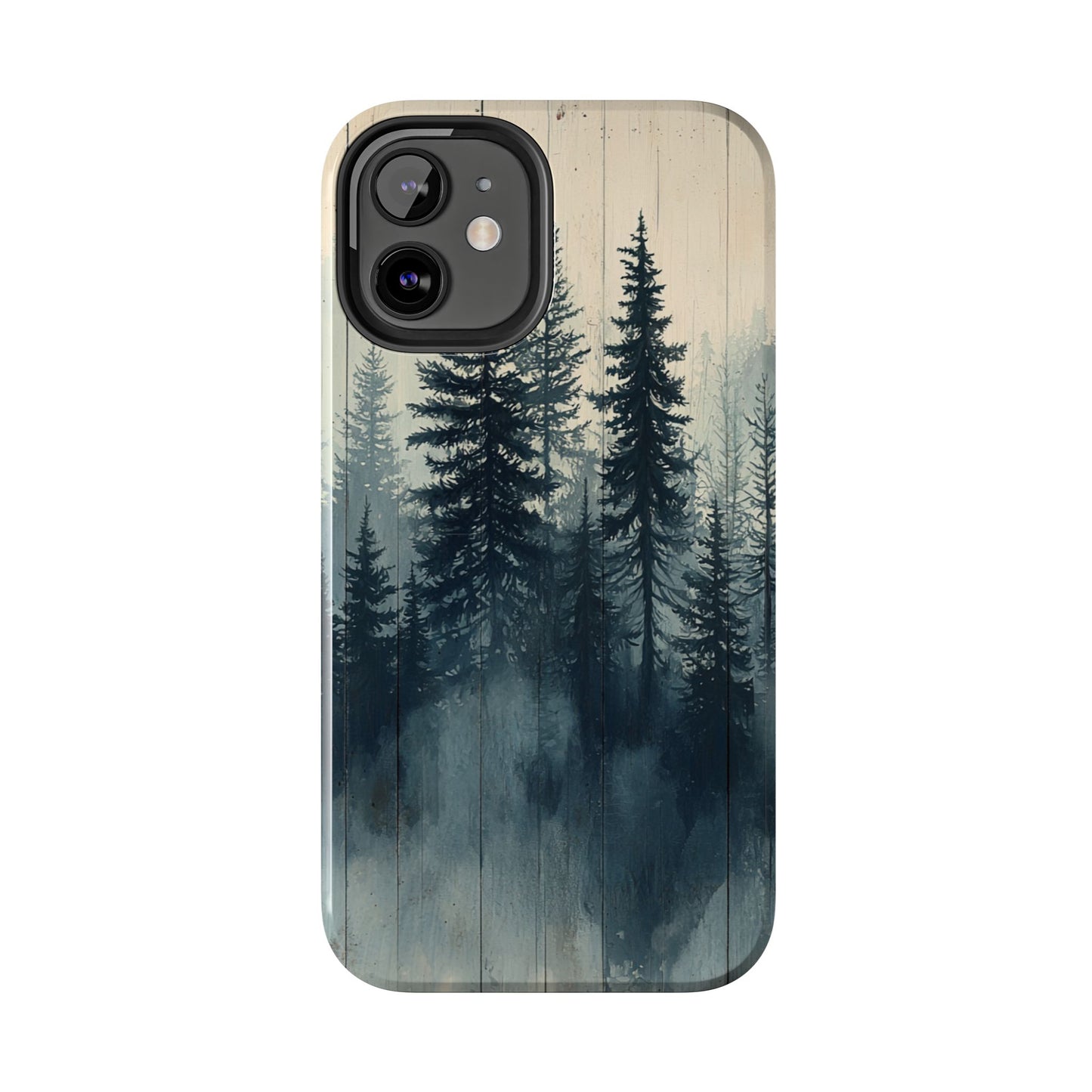 Misty Forest Wood iPhone Case - Nature-Inspired Protective Cover