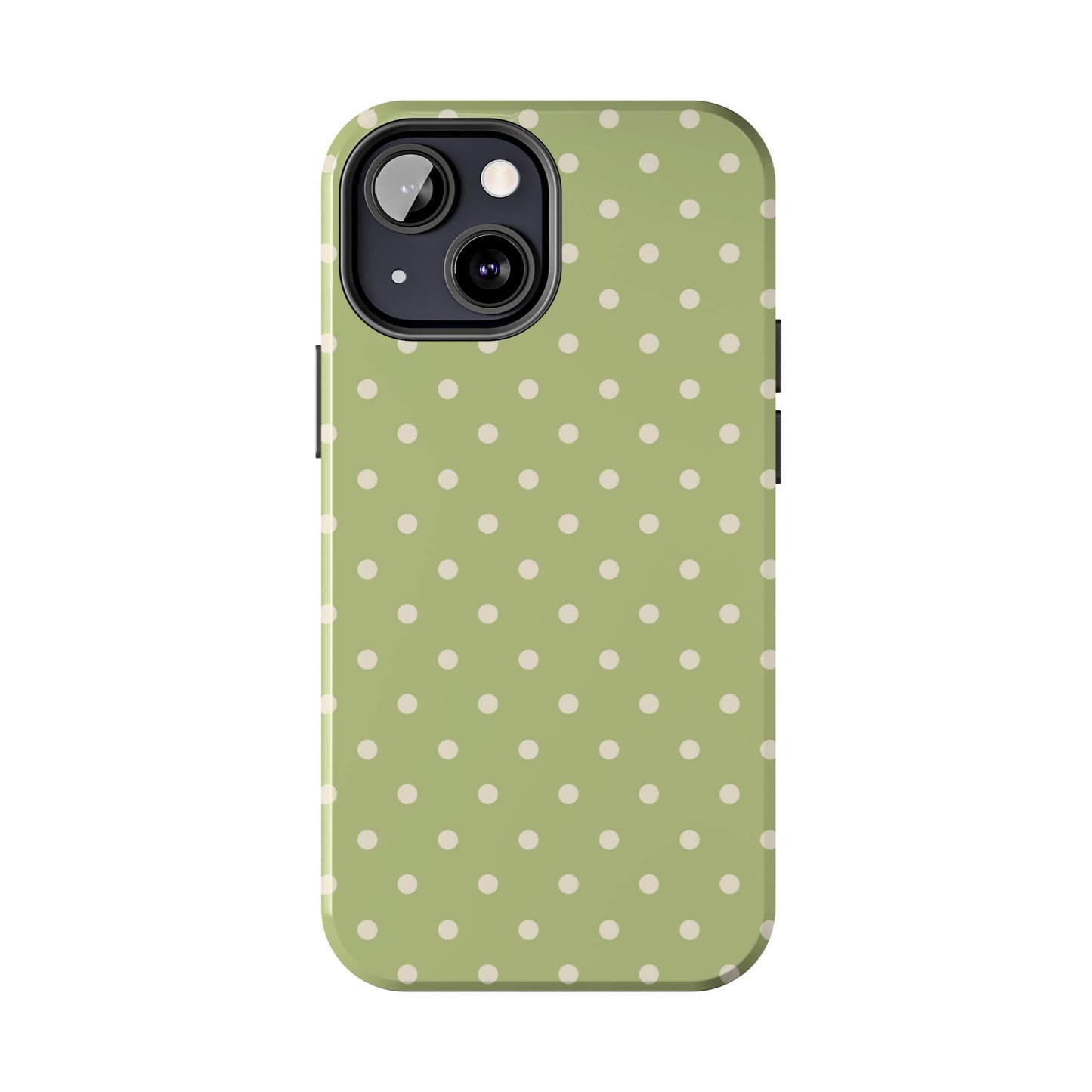 Sage Green Polka Dots – iPhone Case