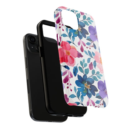 Mystic Bloom – iPhone Case with Elegant Watercolor Floral Design