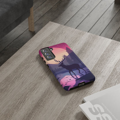 Twilight Elegance: Stag Reflection – Samsung Galaxy Case