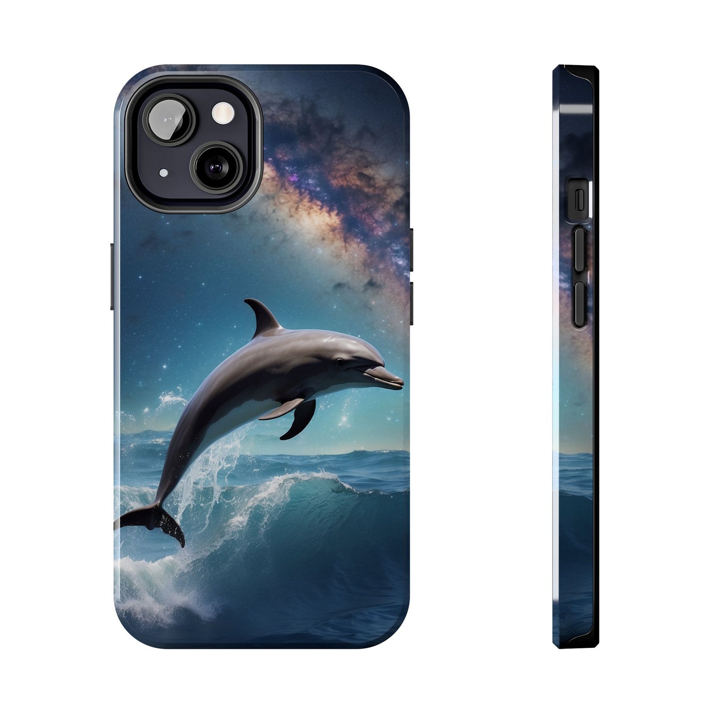 Dolphin Galaxy Splash - iPhone Case