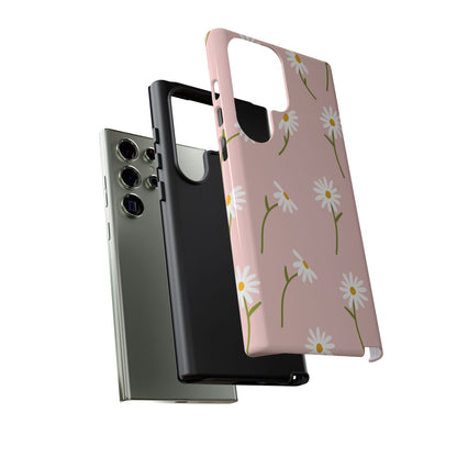 Daisy Delight Tough Samsung Galaxy Case – Cute Floral Design with Dual-Layer Protection