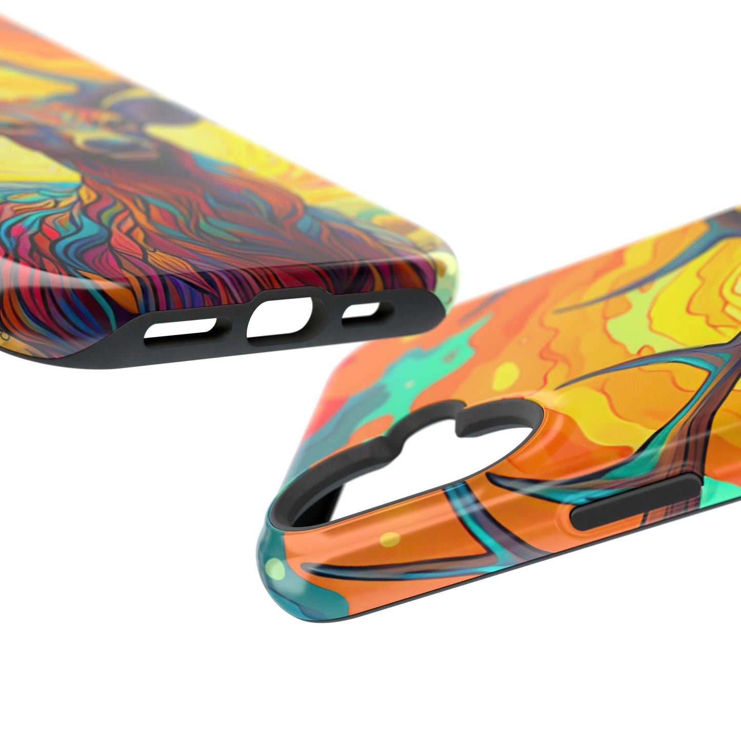 Vibrant Stag in Bloom – MagSafe iPhone Case