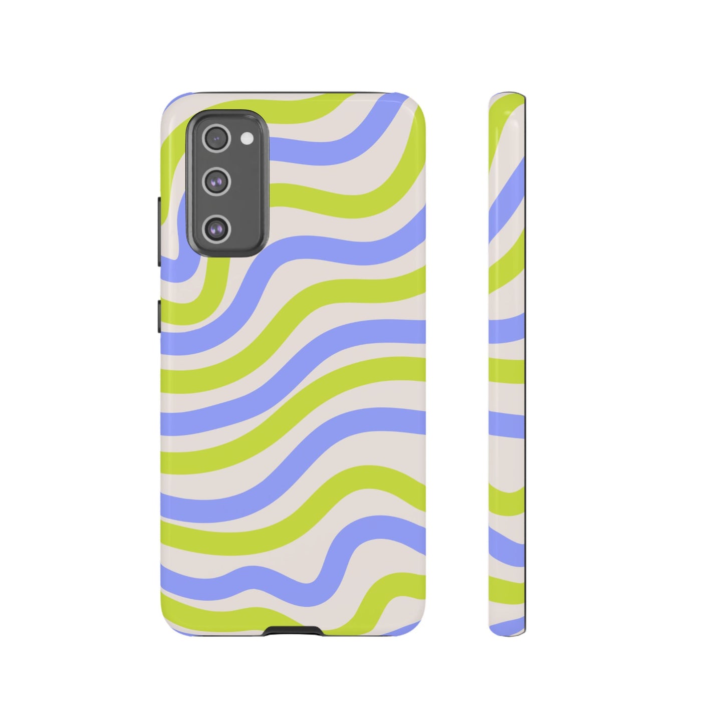 Neon Wave Samsung Galaxy Case – Bold Dual-Layer Protection with 70s-Inspired Vibe