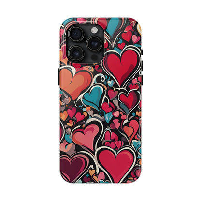 Vibrant Multicolor Heart Art – iPhone Case