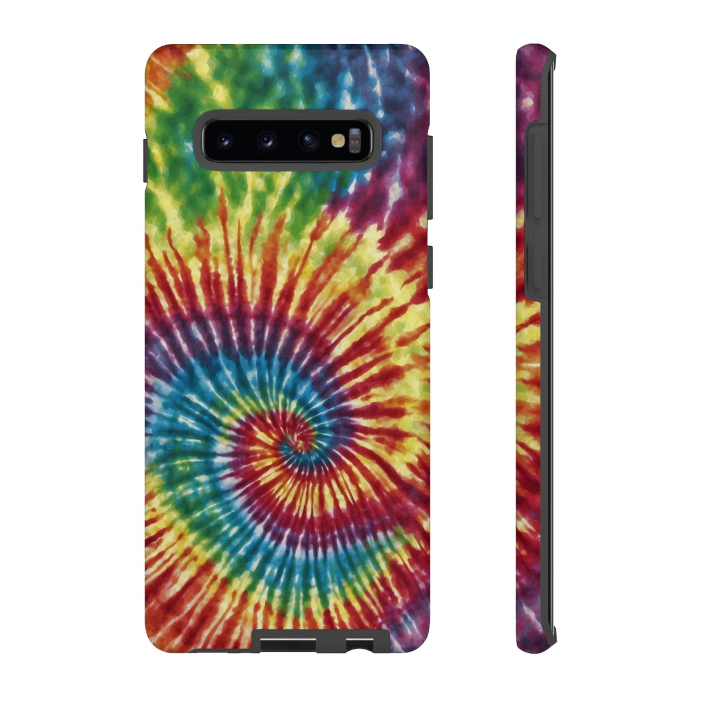 Colorful Retro Tie-Dye Samsung Galaxy Case – Spiral Rainbow Design