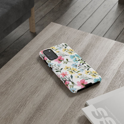 Watercolor Floral Bliss – Samsung Galaxy Case with Pastel Flower Design