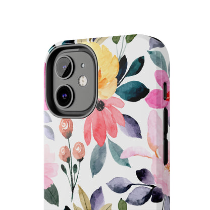 Blossoming Beauty – iPhone Series Case with Vibrant Watercolor Flowers