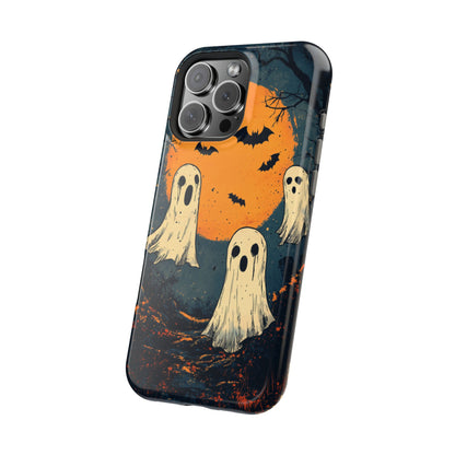 Haunted Ghosts & Full Moon MagSafe iPhone Case – Spooky Halloween Design