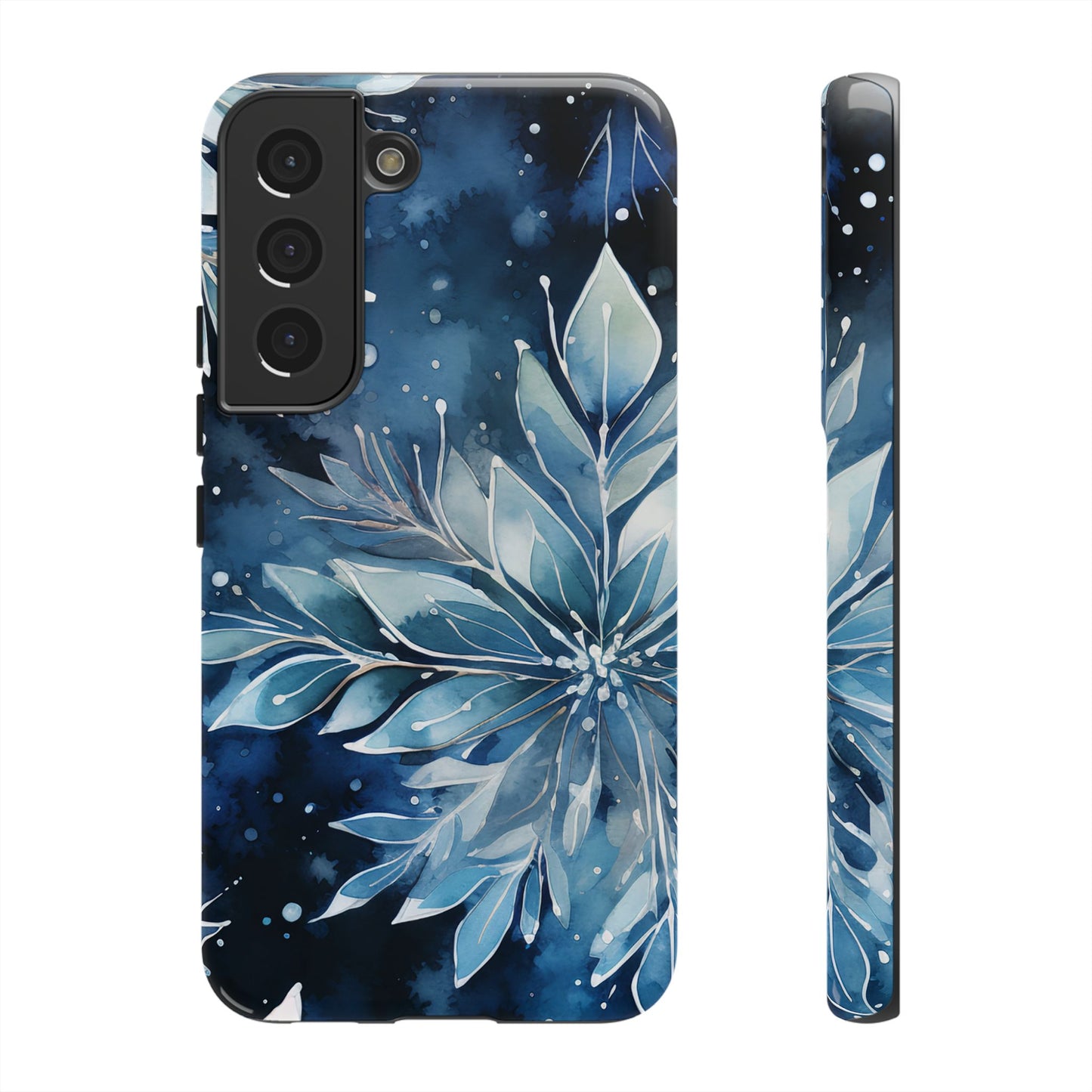 Winter’s Embrace – Blue Snowflake Samsung Galaxy Case