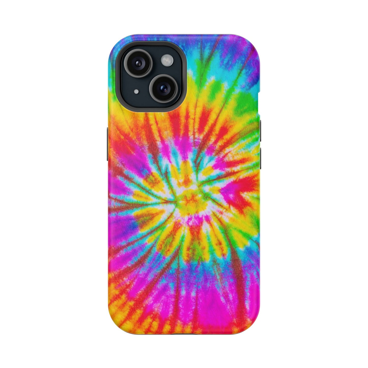 Rainbow Spiral Tie-Dye MagSafe Case – Vibrant Colors & Functionality