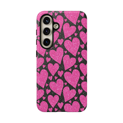 Glitter Hearts Samsung Galaxy Case