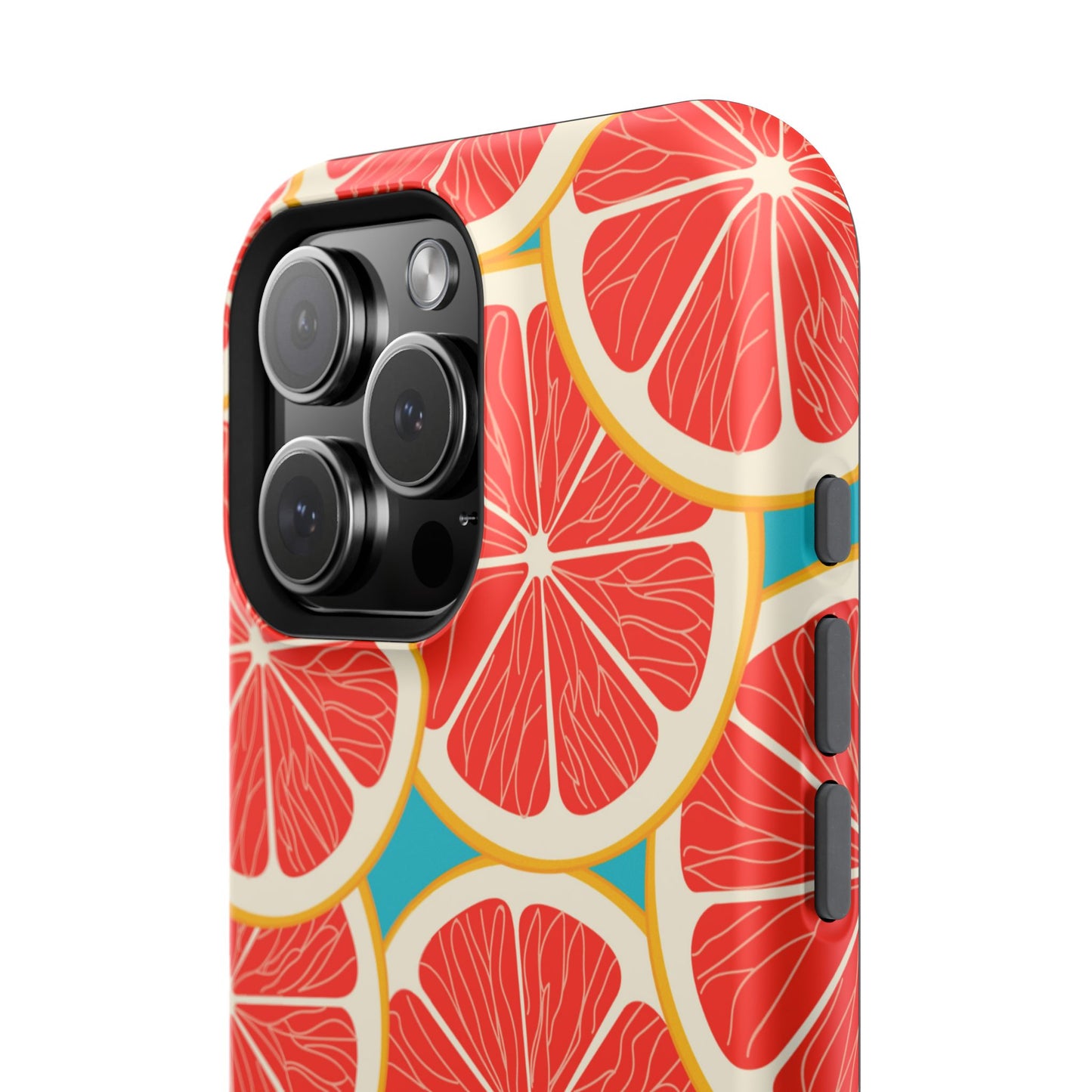 Ruby Grapefruit Pop Tough MagSafe iPhone Case – Vibrant Citrus Design, Shock-Resistant Protection