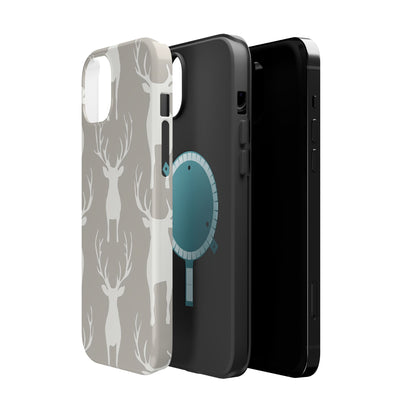 Minimalist Deer Silhouette MagSafe Pattern – iPhone Series Case