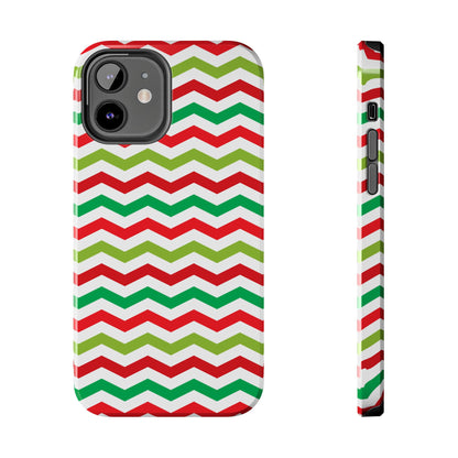 Vibrant Fiesta Chevron – Yellow Green, Green & Red Geometric Case