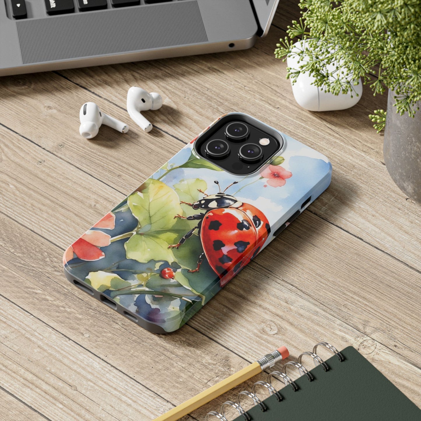 Watercolor Ladybug & Poppy Fields - iPhone Series Case