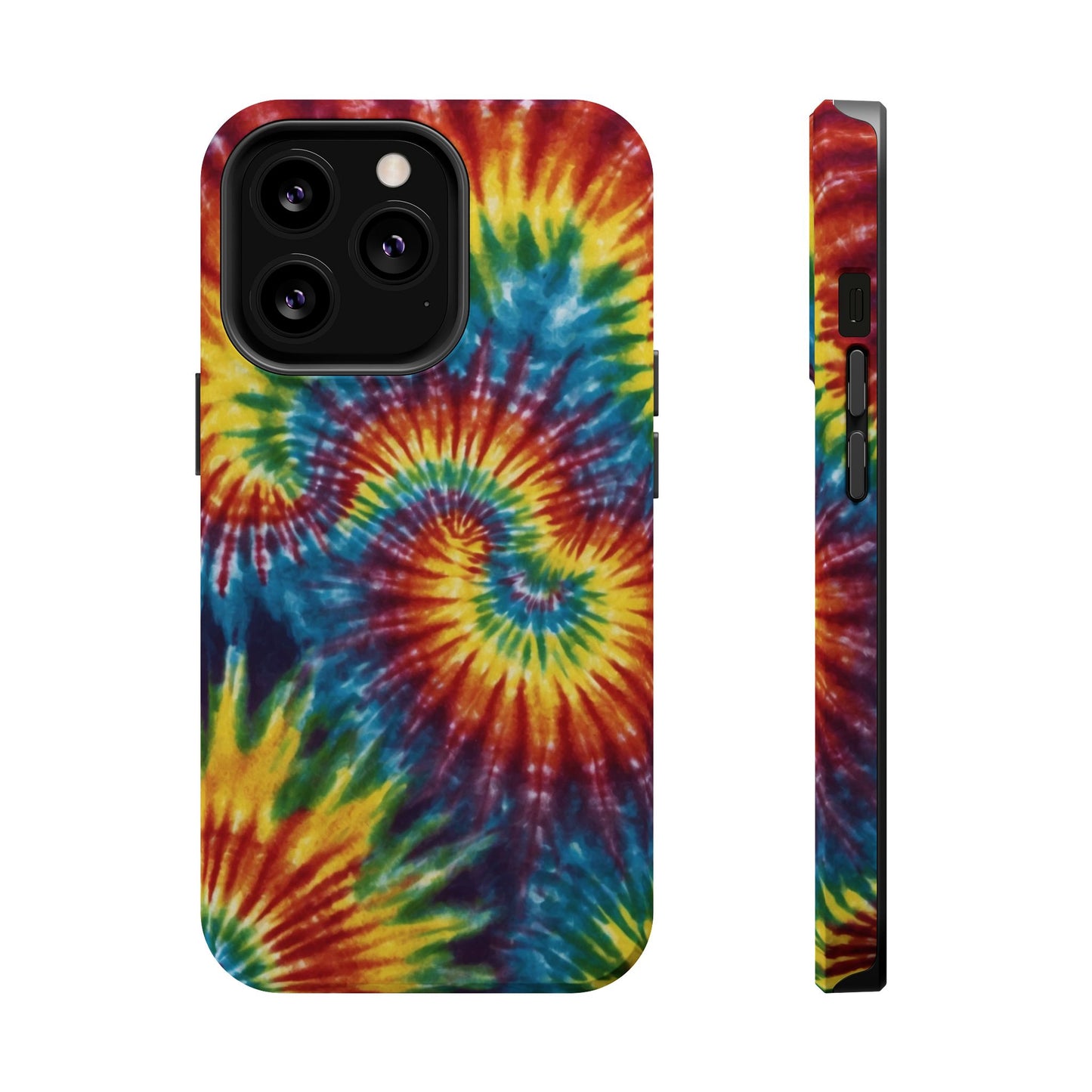 Retro Rainbow Tie-Dye MagSafe Case – Swirl Design