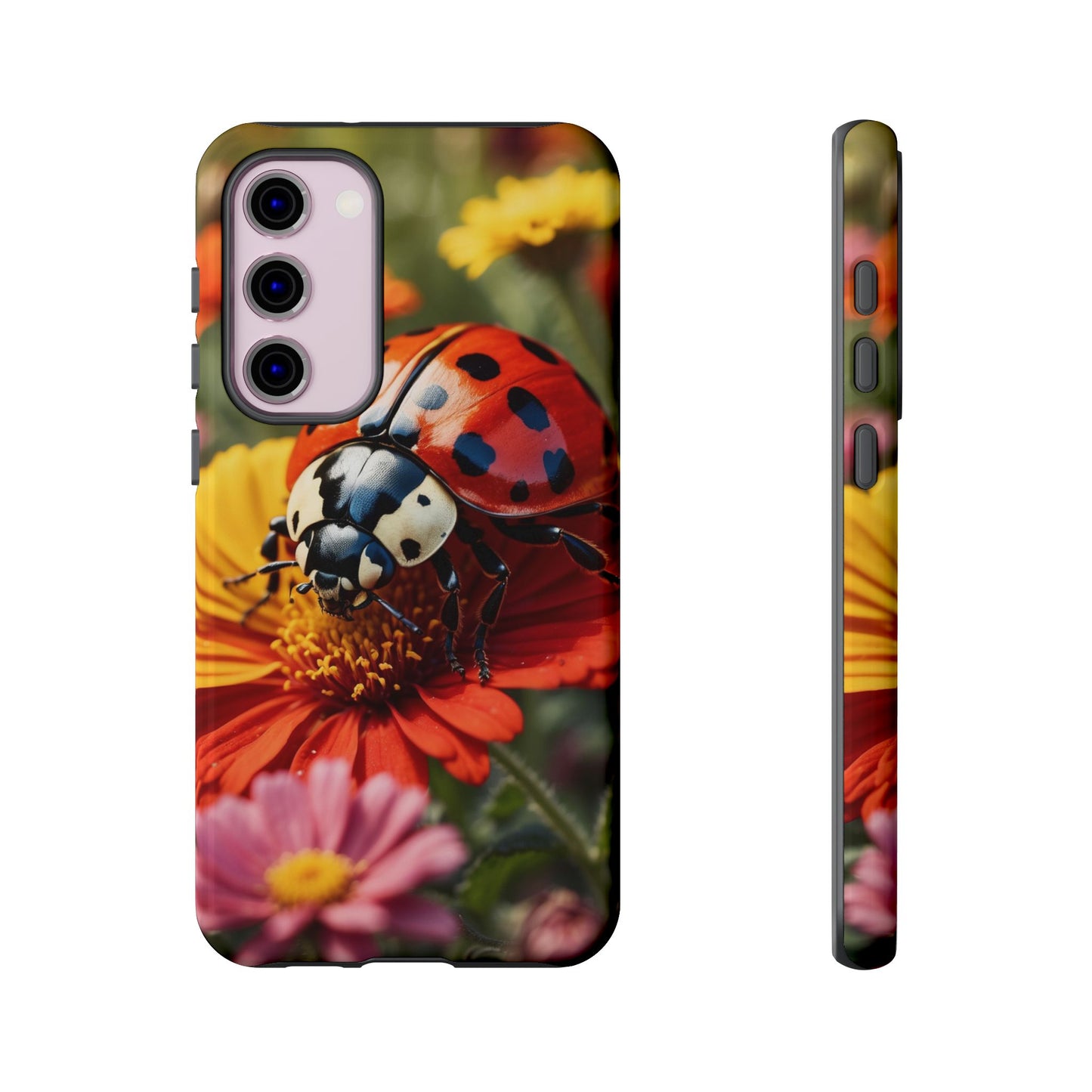 Ladybug on Orange Daisy - Samsung Galaxy Case