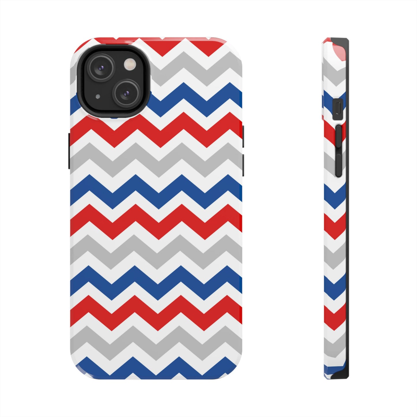 Patriotic Red, White & Blue Chevron – Geometric iPhone Case