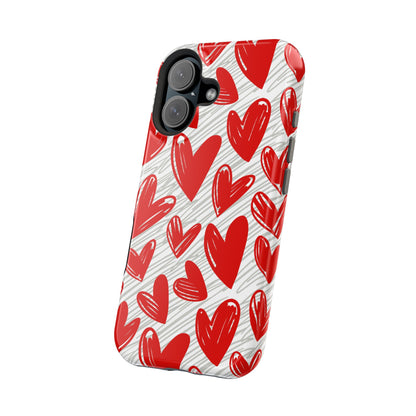 MagSafe Case: Whimsical Heart Doodle