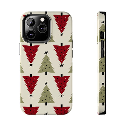 Retro Christmas Trees Pattern - iPhone Series Case