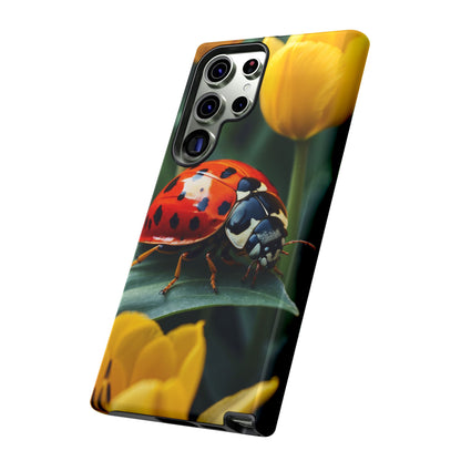 Samsung Galaxy Case: Vibrant Ladybug Amidst a Lush Yellow Flower Garden