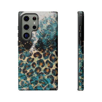 Turquoise Paisley Cowhide Leopard - Samsung Galaxy Series Case