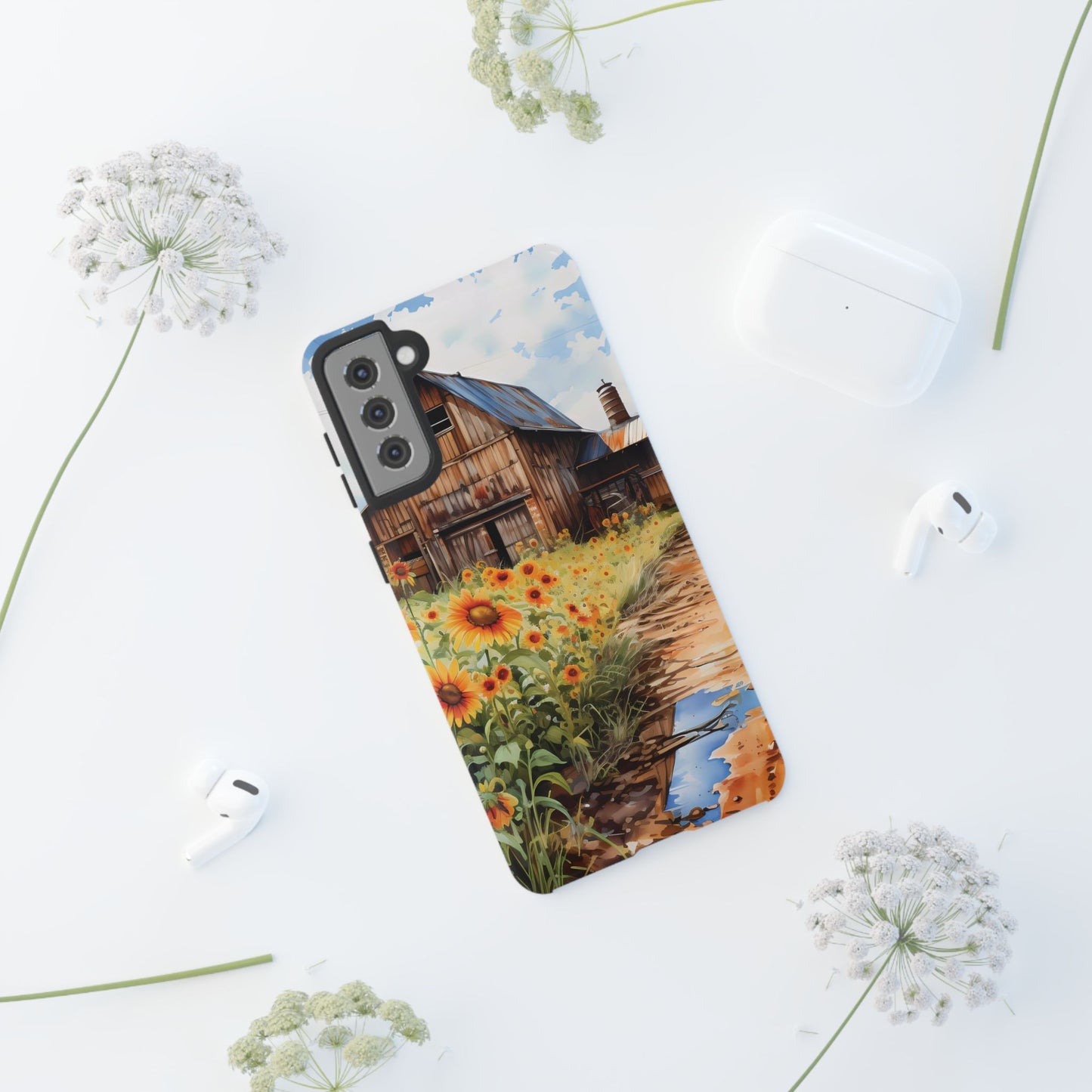 Sunflower iPhone Case  Rustic Farm Style