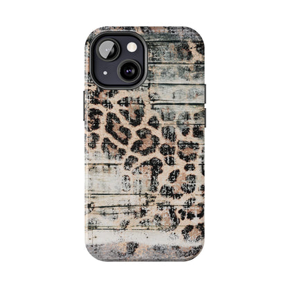 Rustic Leopard Wood Print - iPhone Series Case