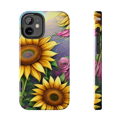 Whimsical Sunflower & Rose Garden - iPhone Series Case