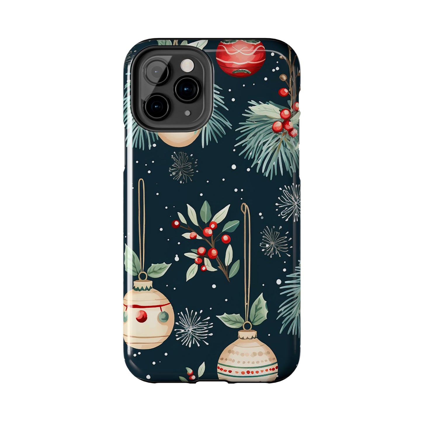 Elegant Christmas Ornaments and Pine - iPhone Series Case