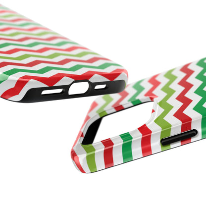 Vibrant Fiesta Chevron – Yellow Green, Green & Red Geometric Case