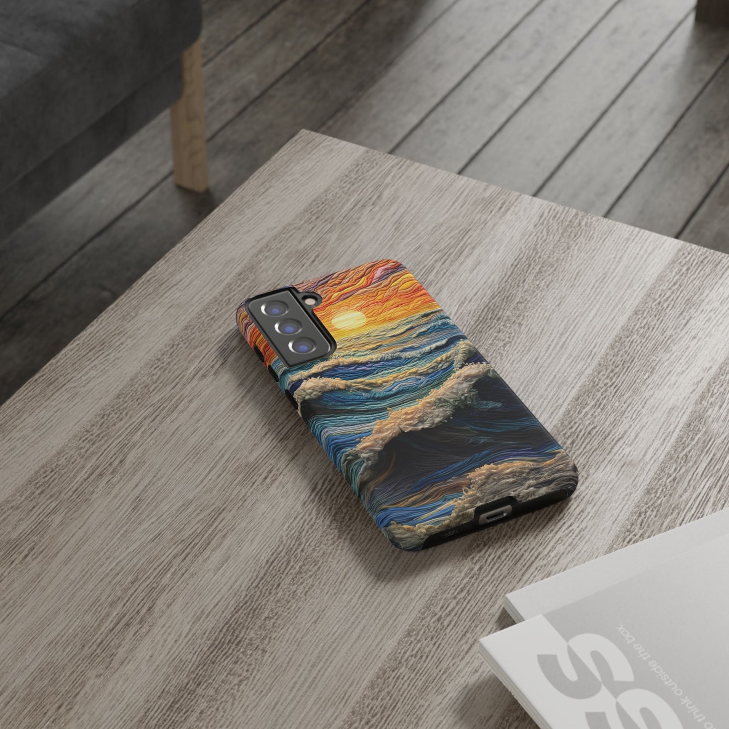 Textured Ocean Sunset Waves – Samsung Galaxy Series Case