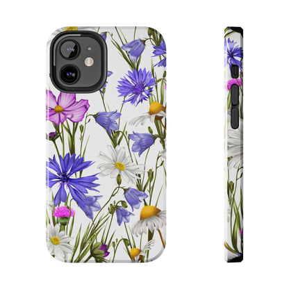 Wildflower Meadow iPhone Case – Purple, Blue, and White Floral Design