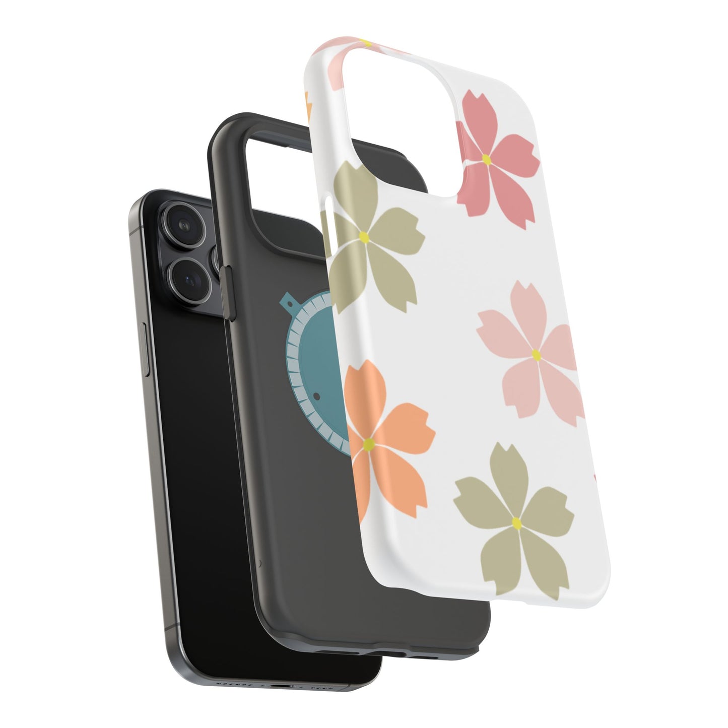 Pastel Sakura Blossom Tough MagSafe iPhone Case – Durable Design with Soft Matte Finish