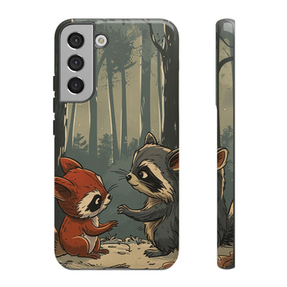 Whimsical Woodland Raccoons Phone Case