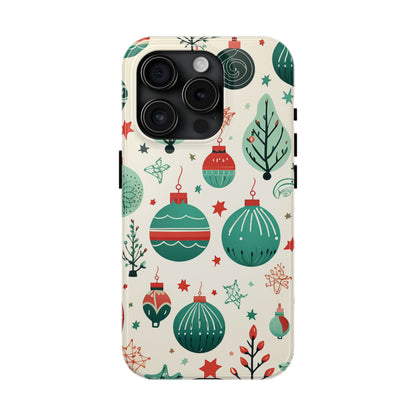 Vintage Christmas Ornaments Pattern – iPhone Series Case