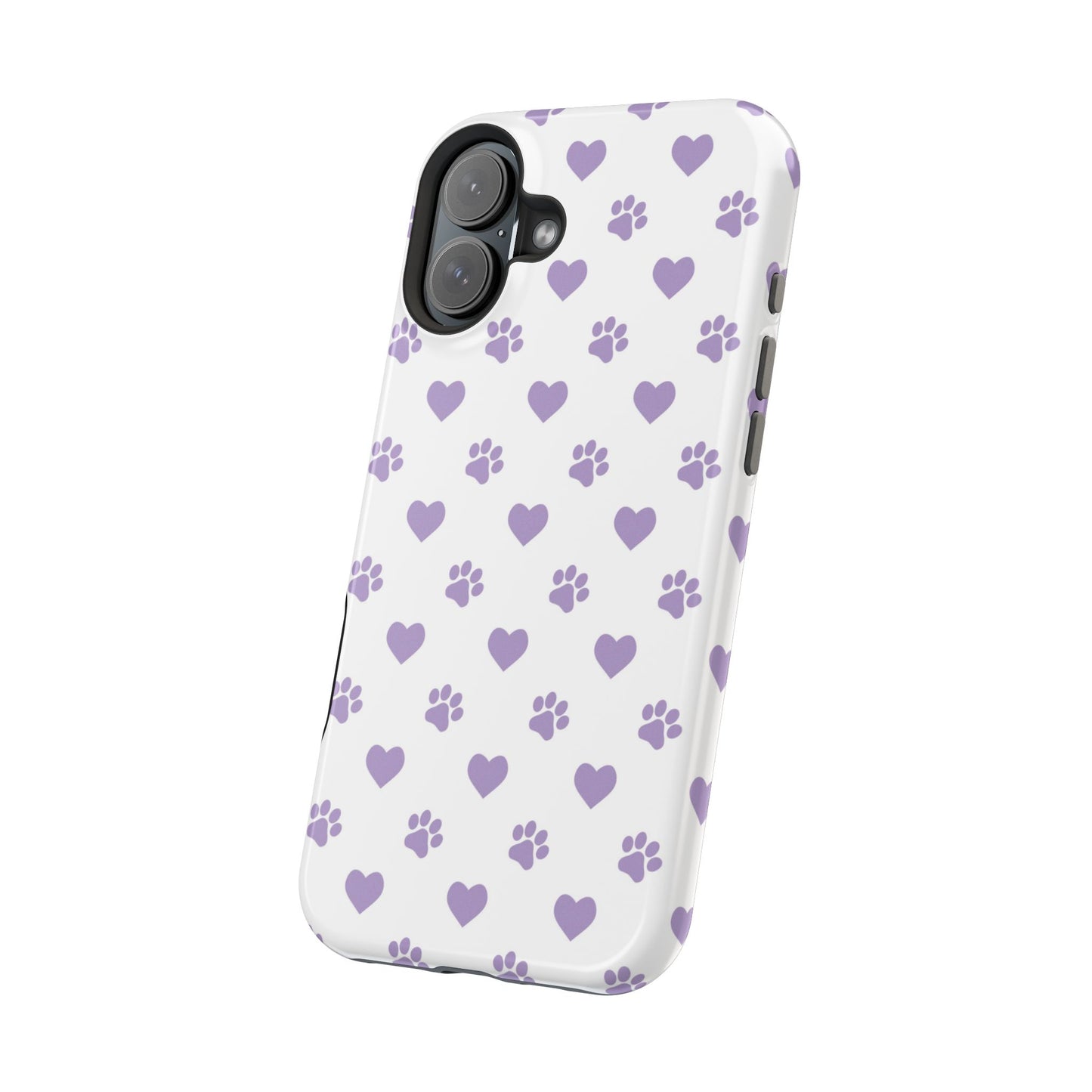 Paw Prints & Hearts – MagSafe iPhone Case with Adorable Pet-Lover Design