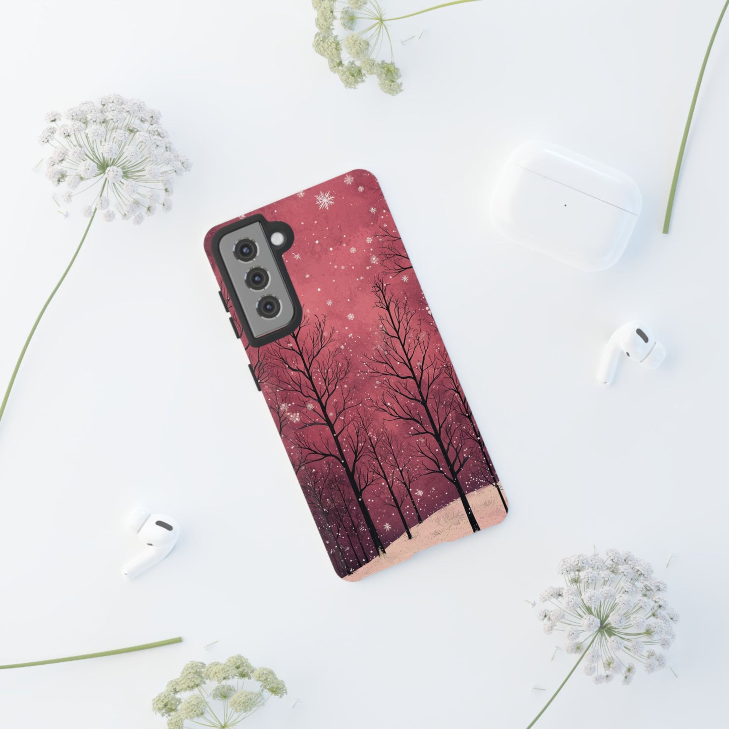 Pink Winter Twilight Forest - Samsung Galaxy Series Case