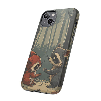 Whimsical Woodland Raccoons Phone Case